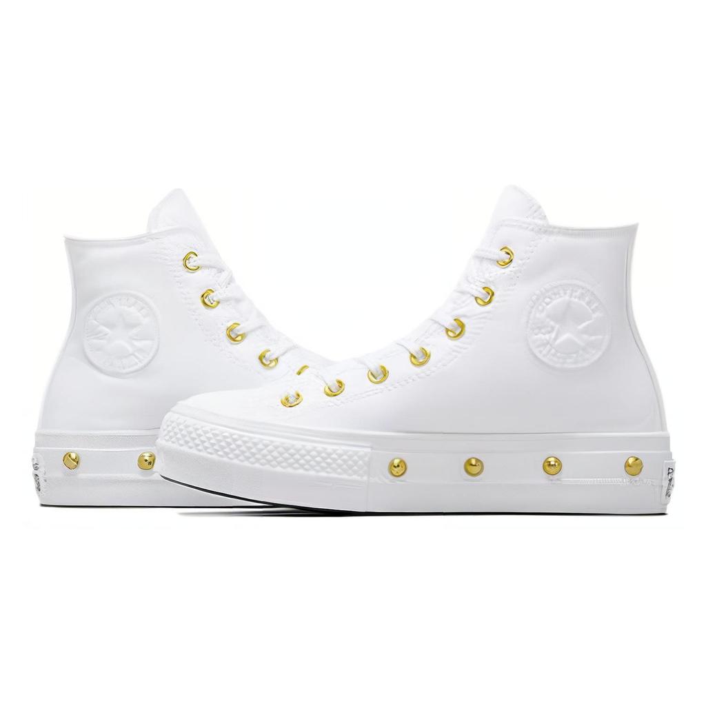 Converse Chuck Taylor All Star Comfortable Versatile Durable Shock Absorbing High Top Canvas Shoes Women Sneakers White A06787C