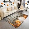 Halloween Bats Area Rug 3x5, Boho Vintage Floral Rugs for Living Room Gothic Damask Washable Rug, Antique Decor Goth Silhouette Dark Shadows