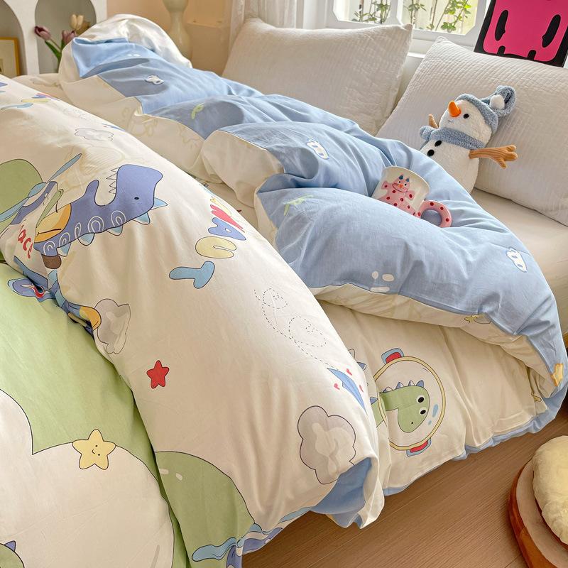 

Cotton Quilt Cover Plus Size Double Comfortable Quilt Cover Cartoon Single Quilt Cover Bedding 150 * 200 single quilt cover