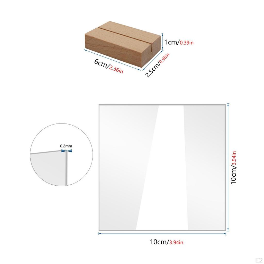 10 X Acrylic Place Cards, Practical Table Numbers, Durable for Reception, Dinner, Wedding