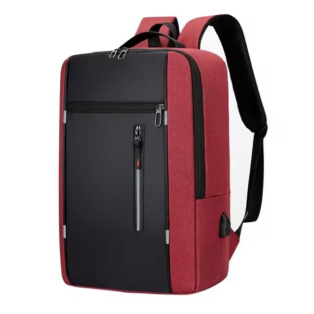 Men's Waterproof USB School Backpack Oxford Cloth 15.6 Inch Laptop Backpack Stylish Unisex Business School Back Pack
