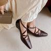 2024 Women Pumps Mature Genuine Leather Spring Summer New Shoes Woman Buckle Strap Office Lady Working Pumps Rome Style Shoes