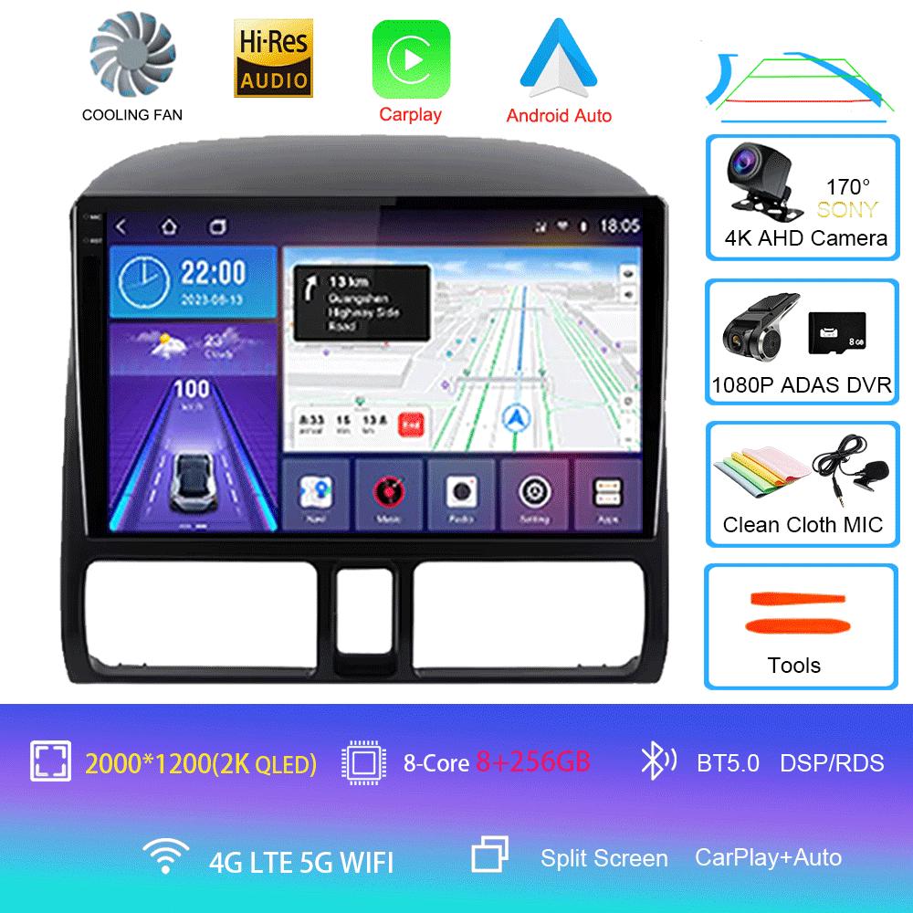For Honda CR-V CRV 2001 - 2006 Android 14 Car Radio Multimedia Player OLED Screen Navigation GPS CarPlay Stereo 2 DIN Head Unit