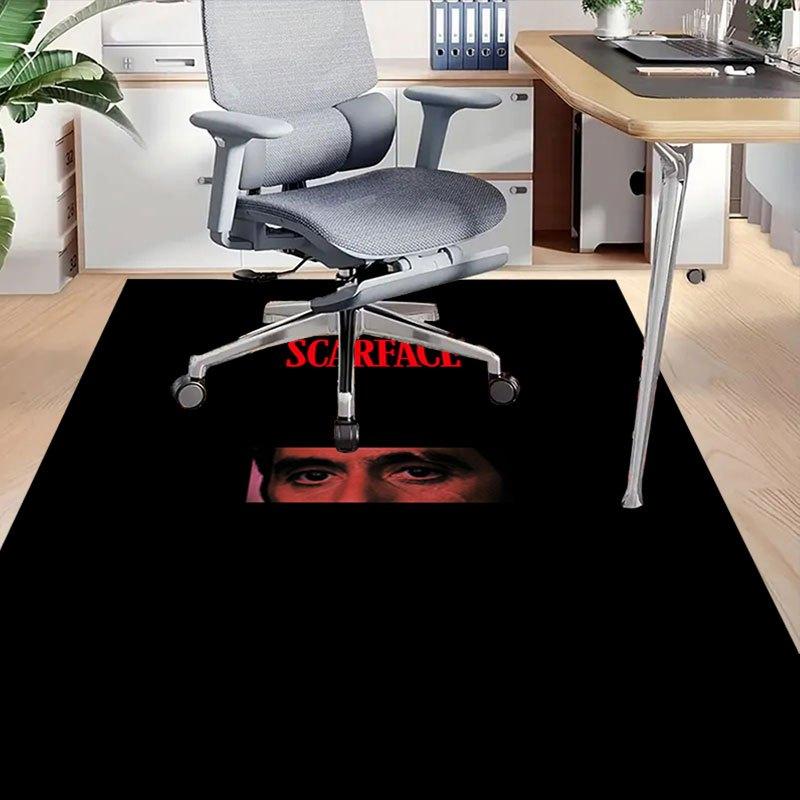 1pc Scarface Office Carpet Chair Mats Soft, Comfortable, All Season,Perfect for Home, Bedroom, or Office Decor, Perfect Gift for