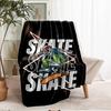skateboard Theme Printed Blanket - Perfect for Couch, Bed, Travel & Outdoor Use | Machine Washable, Cozy & Durable.