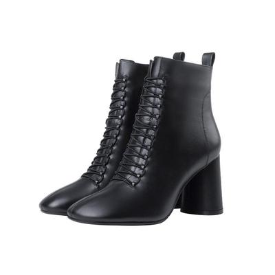 Women Ankle Boots Genuine Leather Boots for Women Pointed Toe Chelsea Boots High Heel Boots