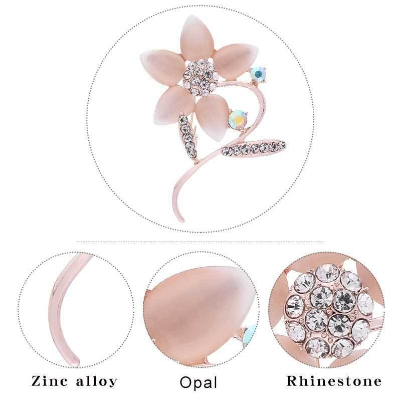1Pc Romantic Flower Brooch for Women Girls Exquisite Flower Plant Pins Brooches Jewelry Trendy Accessories Party Gift