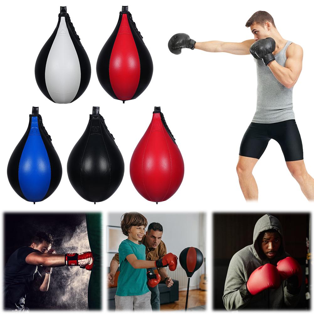 Boxing Speed Ball Hanging Boxing Ball PU Leather Hanging Punching Bag Stress Relief Boxing Reflex Ball for Muay Thai Training
