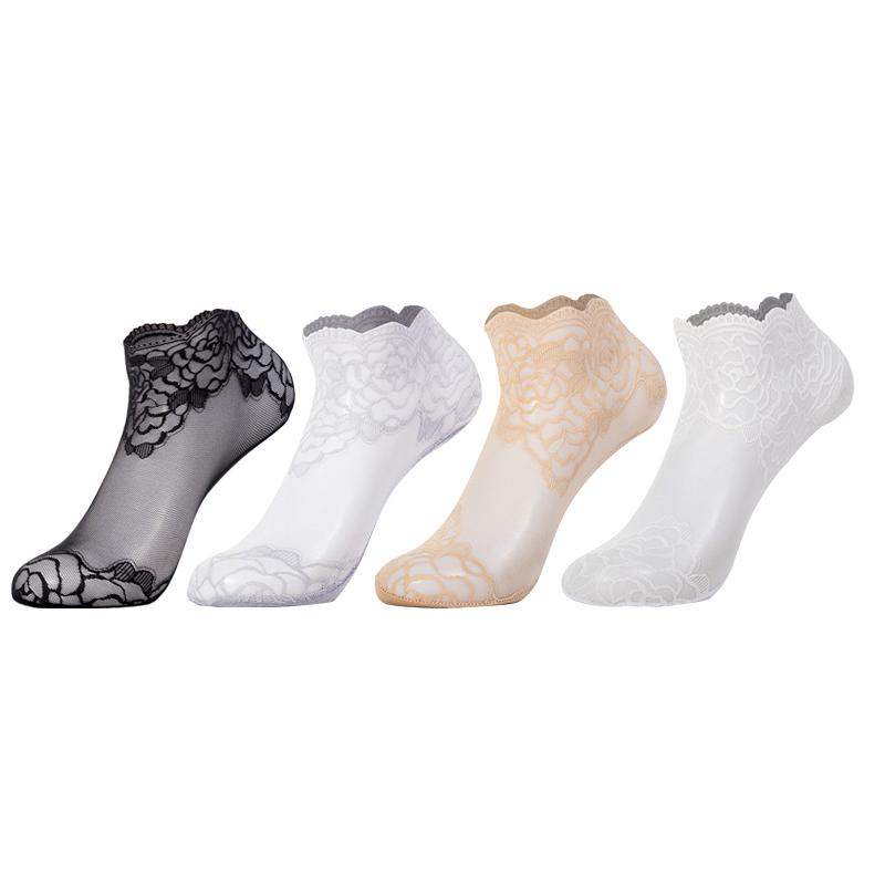Women's Elastic Lace Mesh Ankle Socks Low Cut Liner Women Soft Breathable Sock