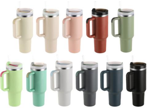 New Product 40oz/1200ml Tumbler with Handle Insulated Tumbler BPA-Free Safe Drinking Thermal Performance with Straw 40oz/1200ml