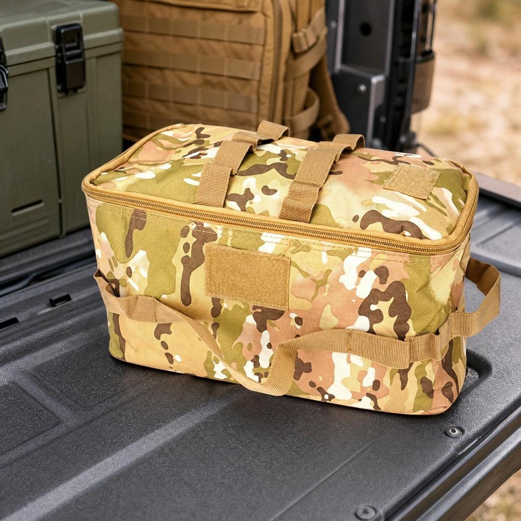 Portable Utility Bag with Interior Dividers Spacious Soft-Sided Storage
