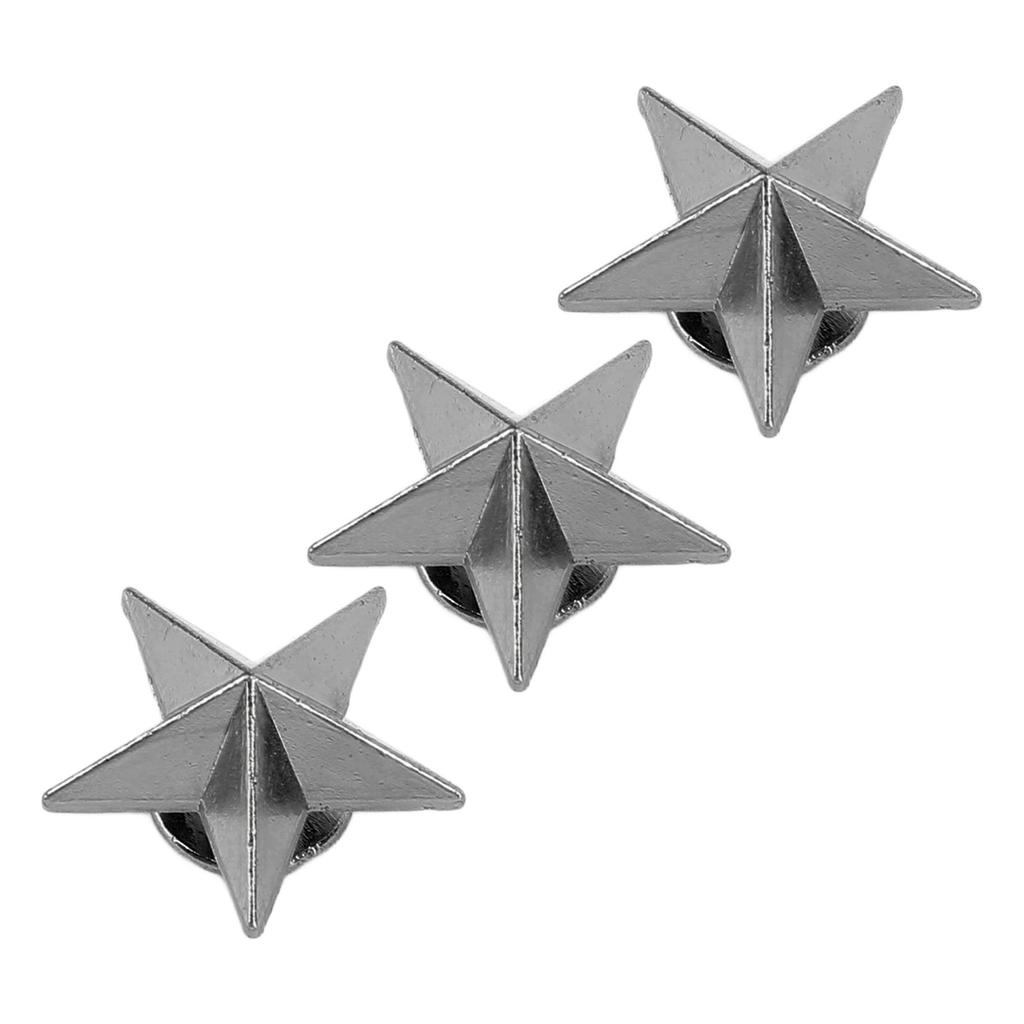 50 Set 5 Pointed Star Rivets Alloy 16mm Star Studs with 4mm Slot Screws for Lthercraft Clothing Hat