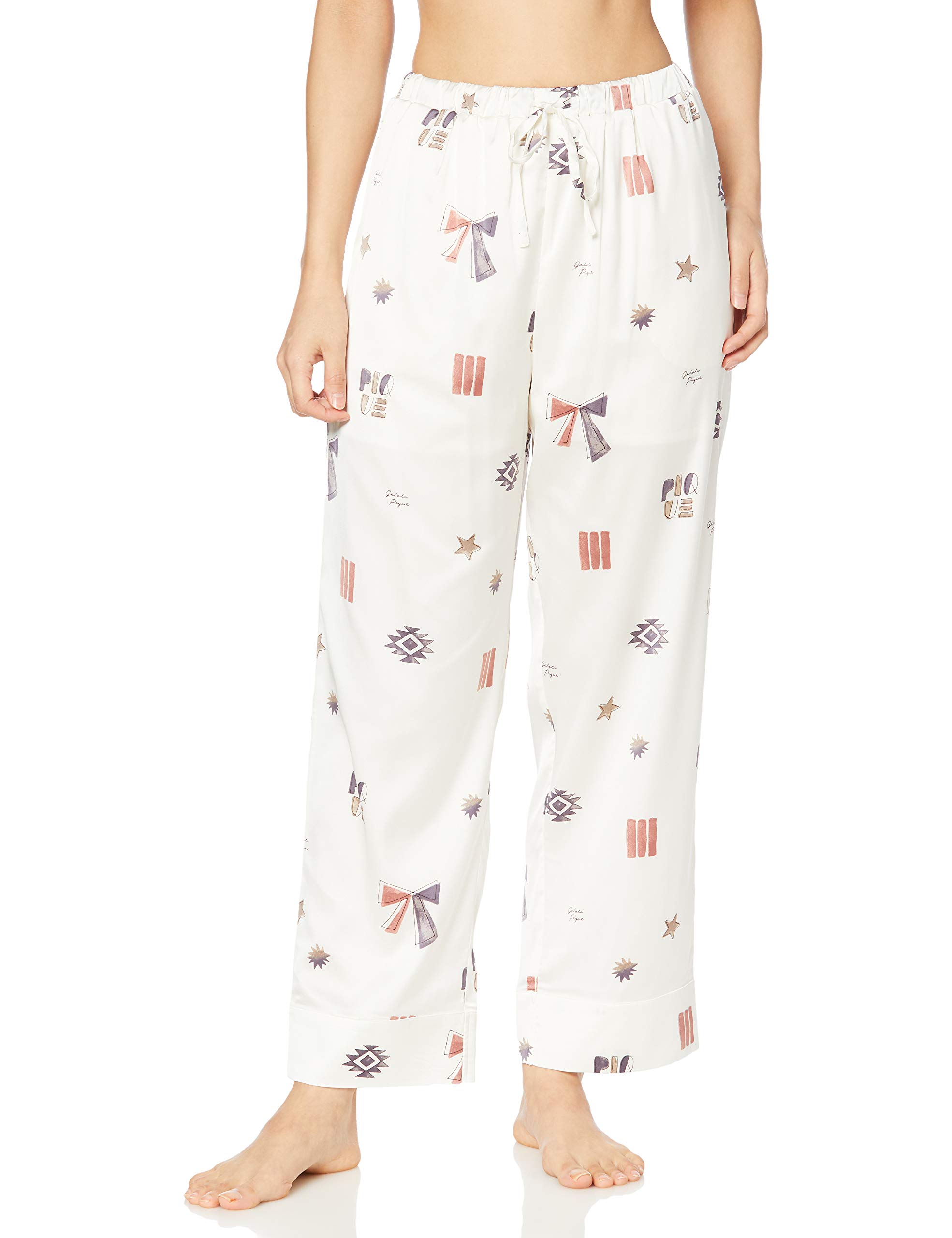 

Gelato Pique Painted Long Pants Size F Women s PWFP205362, White/White,