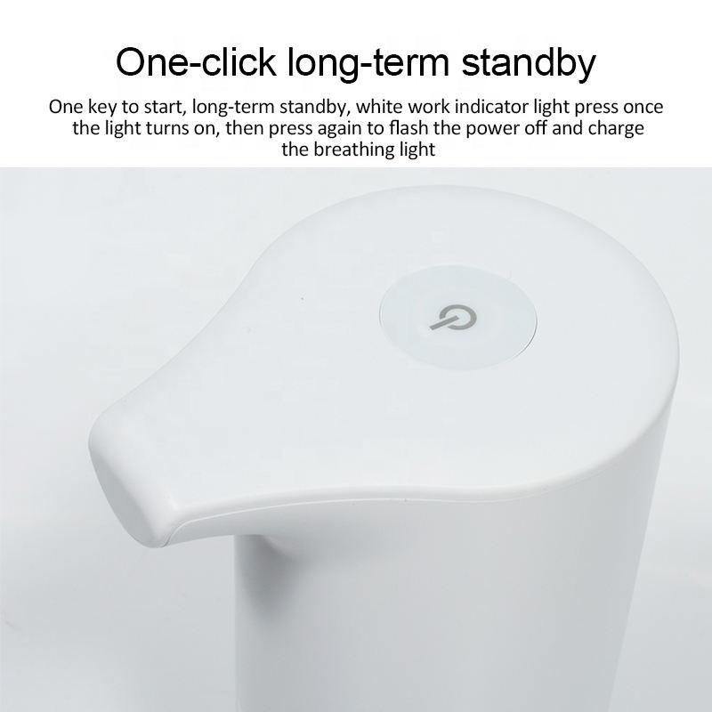 Hotel Rechargeable ABS Plastic Hand Sensor Touchless Dish Foam Automatic Liquid Soap Dispenser Refillable Bottle USB Charging