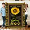 Sunflower Flannel Blanket Soft Cozy Throws Napping Travel Use