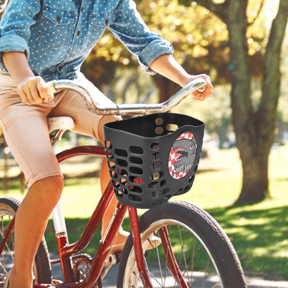 Outdoor Bicycle Scooter Cute Front Basket Bike Cycle Shopping Holder for Children Kids Black