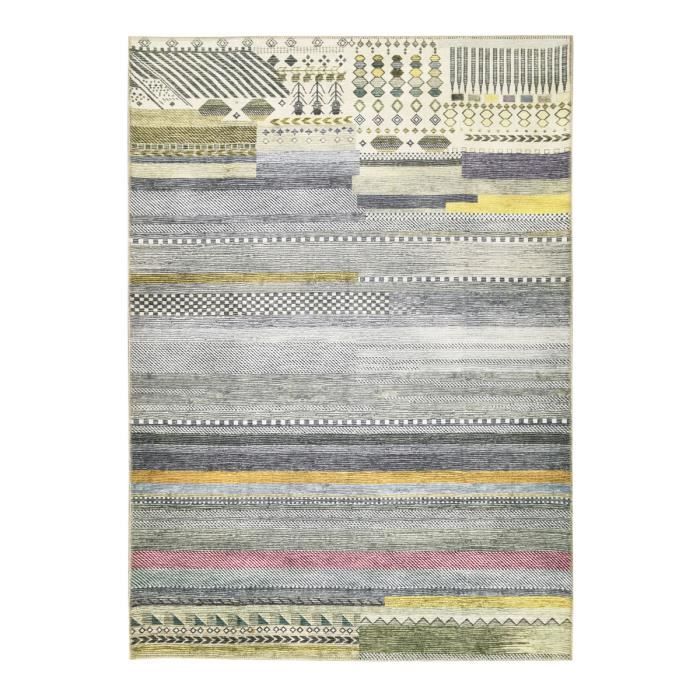 CIVILIZATION - Aztec patterned rug 160 x 230 cm Gray