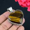 Tiger Eye Gemstone Pendant Solid 925 Sterling Silver Pendant Jewelry Gift For Unisex