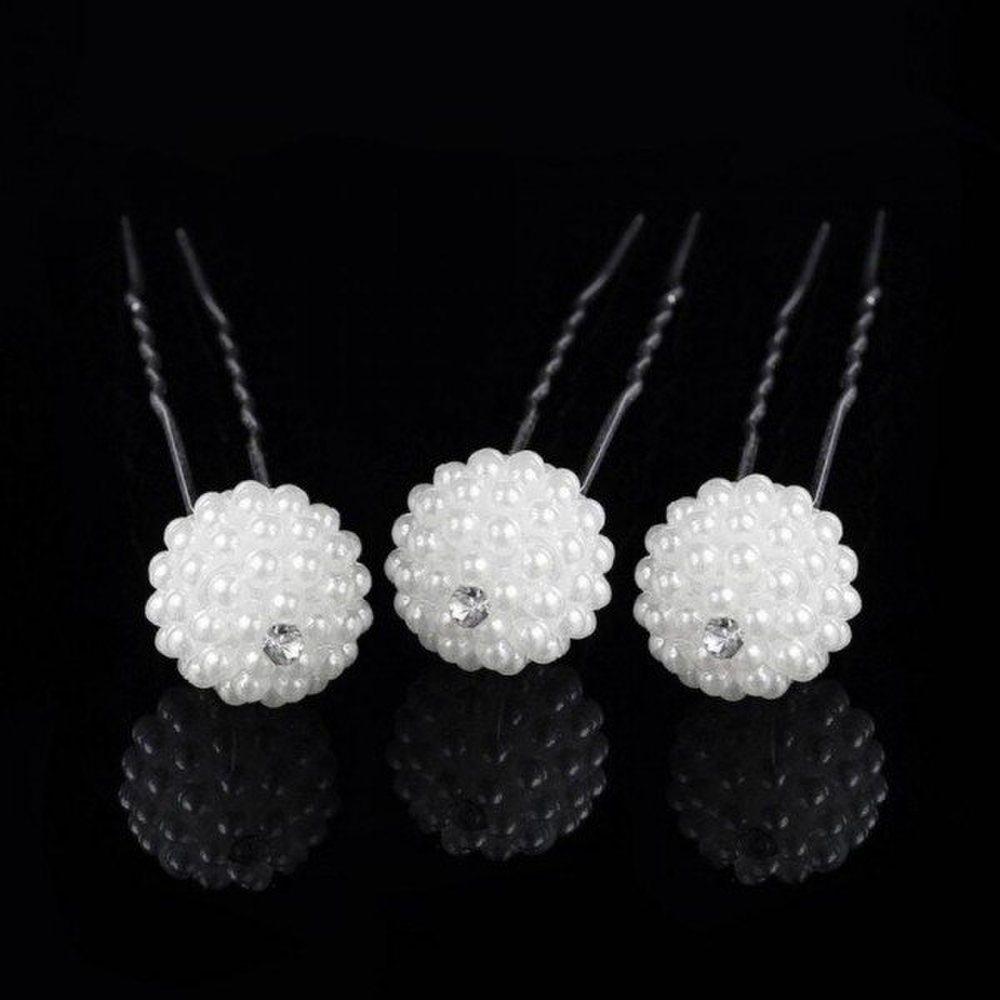 

MNO Bizball Заколка для волос Заколка для волос Заколка U-образная Жемчуг Жемчуг U-образная заколка Пучок