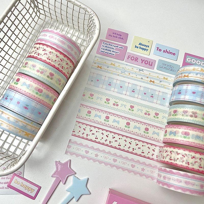 Decorative Tape,cute Cartoon Paper Tape,easy To Tear and Leave No Trace, Bright Colors, Suitable for Both Planner and Decoration