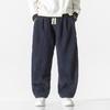 Mens Corduroy Loose Straight Chinese Style Big Size Casual Harem Long Pants