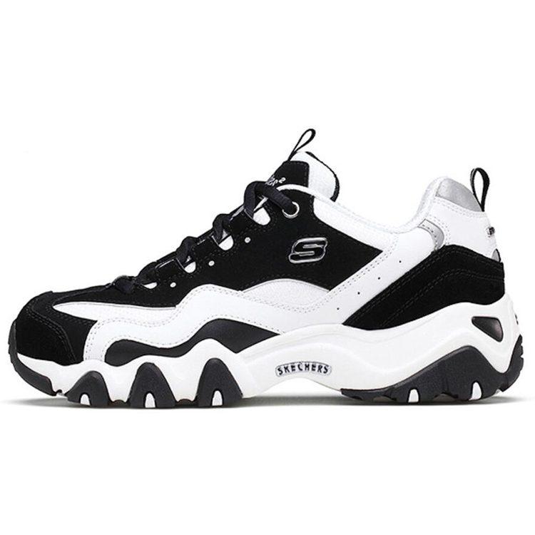 Skechers D'lites Gs White/Black Women's 99999069-BKW