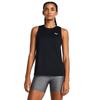Under Armour Tech Logo Print Quick-Dry Round Neck Sleeveless Vest Women Tops Black 1383655-001