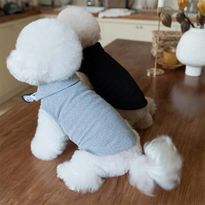 Spring and Autumn Pet Vest Cute Scarf Base Shirt Pet Teddy Solid Color Coat Puppy Clothes Dog Clothes for Small Dogs 2XS - 3XL