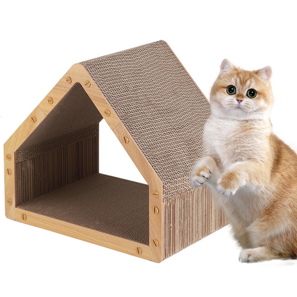 Cat Cardboard House Vertical Cat Scratching Board Scratcher Pad Cat Box Cats Bed for Indoor Cats & Kittens Pet Sleeping House