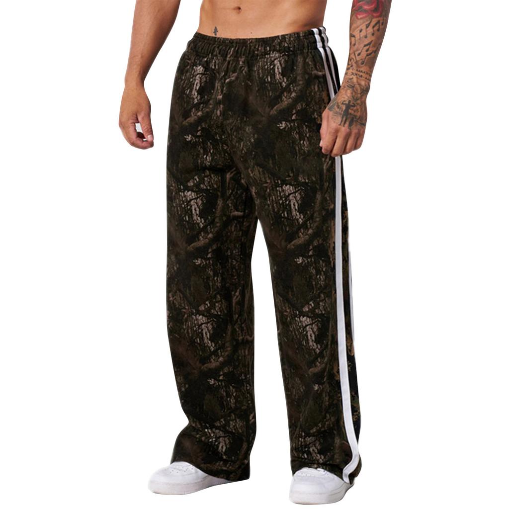 Men's Camouflage Loose Wide Leg Sweatpants Men's Casual Fashion Sweatpants