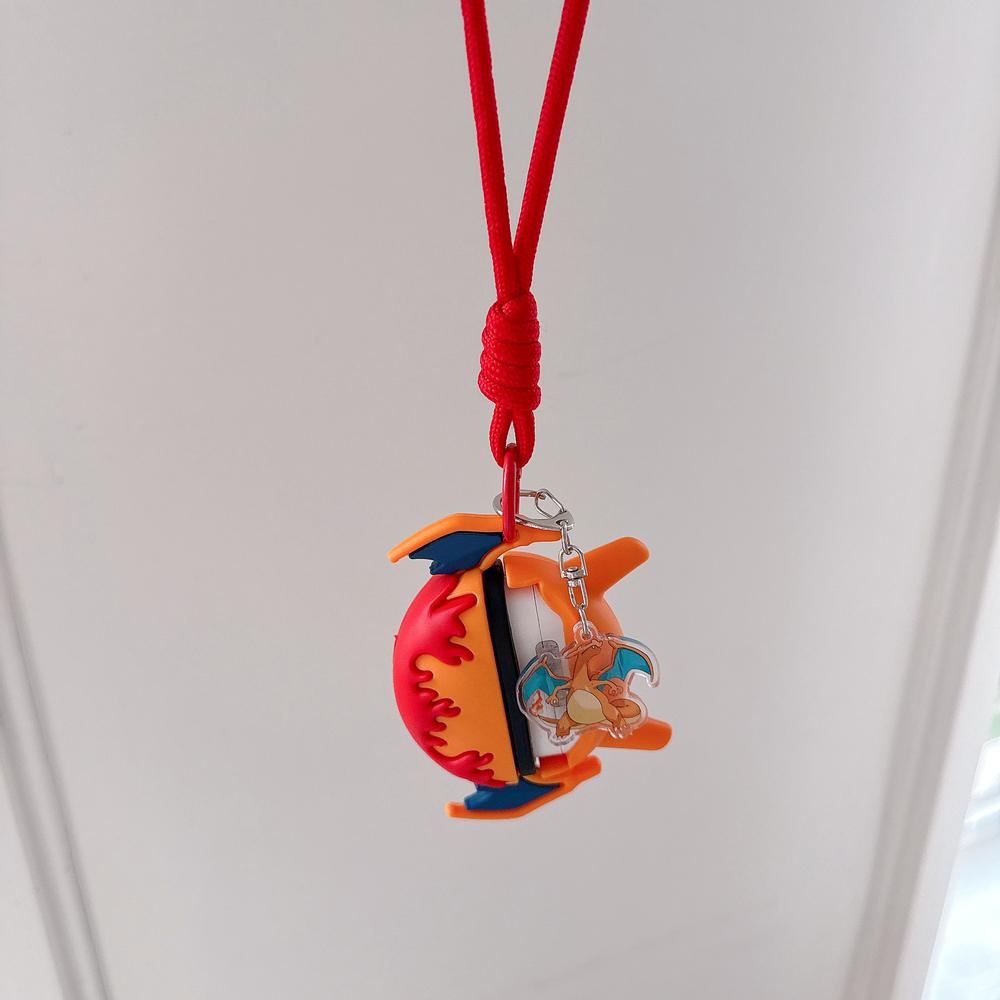 3D Pocket Monsters Charizard Poké Ball Earphone Case For Airpods 4 Pro 3 2 Wireless Bluetooth Headset Protective Cover
