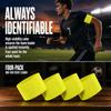4PCS Breathable Soccer Armbands Elastic Sports Armbands Professional Football Armbands  Basketball
