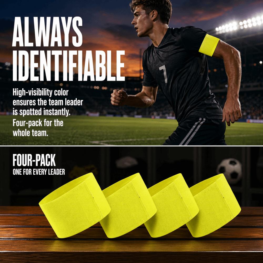 4PCS Breathable Soccer Armbands Elastic Sports Armbands Professional Football Armbands  Basketball