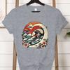 Vintage Opossum Wave Classic Tshirt Women Funny Possum Gift Retro Flower Wave Opossum Tshirt Female Cute Opossum Lover Tees