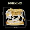 Kamdhenu Cow with Calf Idol Gold Silver Plated with Matte Finish | Home Decor Gaay Bachda Cow |Calf for Vastu | Positive Energy |