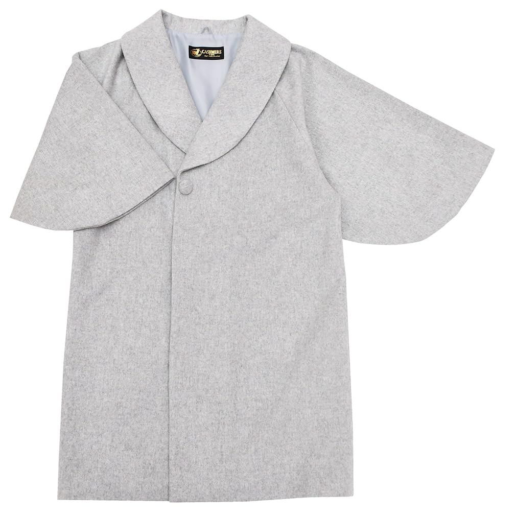

Kimono Japanese style cold weather cashmere blend made in long Japanese style kimono coat [Wagokoro Shop] coat, coat, [loofah collar], Japan, coat, сірий колір