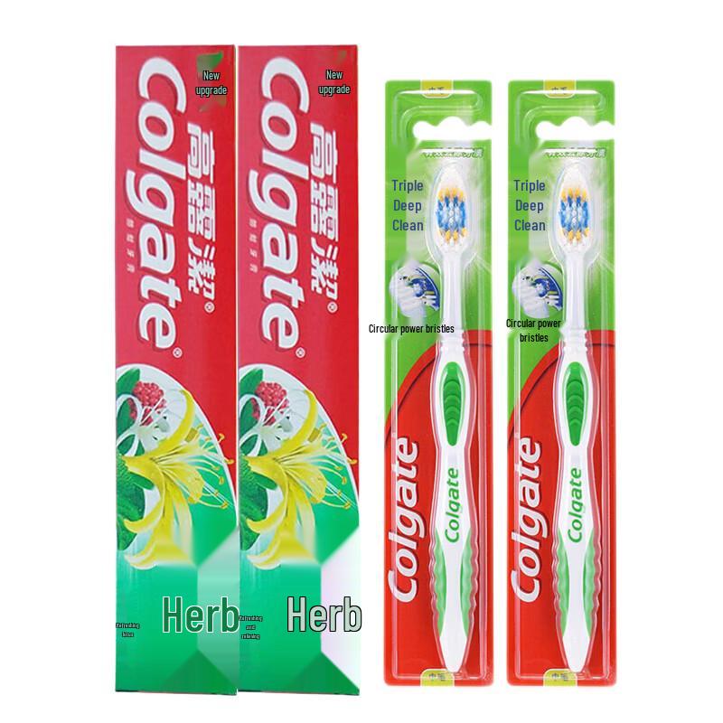 Colgate Herbal Toothpaste & Triple Clean Toothbrush Combo Set