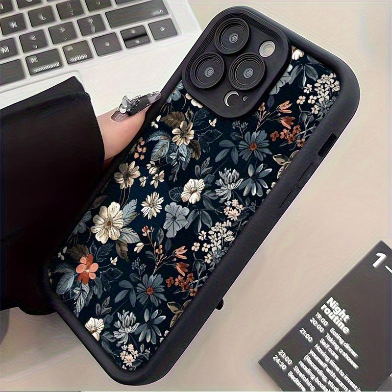 Retro Dark Floral Pattern Phone Case For iPhone 17 16 15 14 13 12 11 Pro Max 17 Air 16E X XR XS 7 8 Plus Shockproof Soft Cover