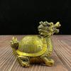 Exquisitely Crafted Dragon Home Living Room Decoration Brass Fortune and Pair of Turtles Longevity Turtle