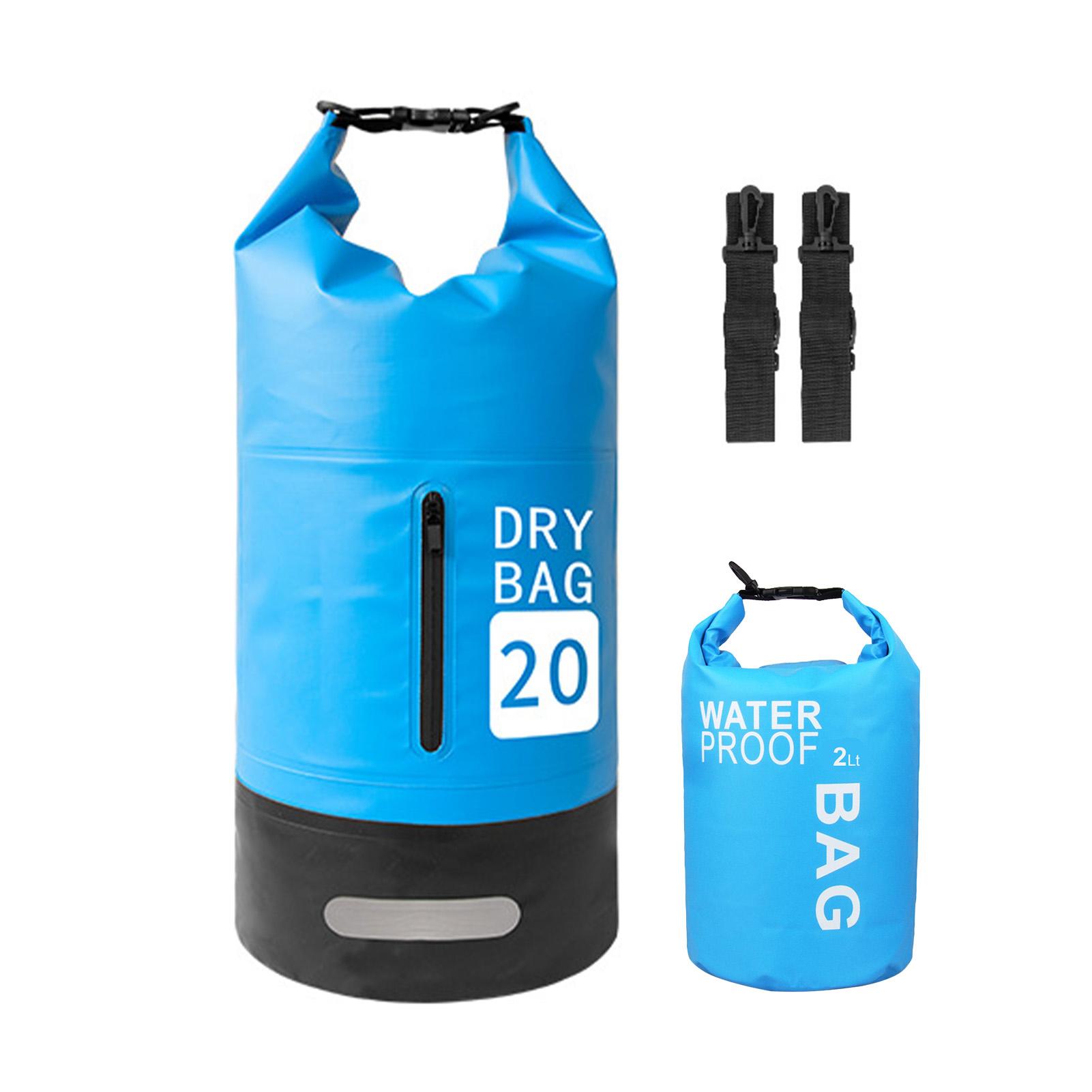 

Rainproof Backpack Dry Bag 20L 500D PVC Outdoor Sports Roll Top with Front ket for Swimming Kayaking Camping Hiking Bch Activities