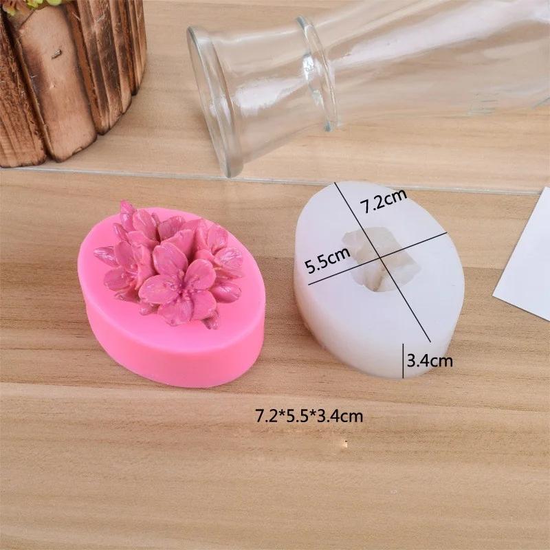 3D Rose Flower  Silicone Soap Mold for Making Fondant  DIY Handmade Cake Decorating Moulds Silicone Mold Tools
