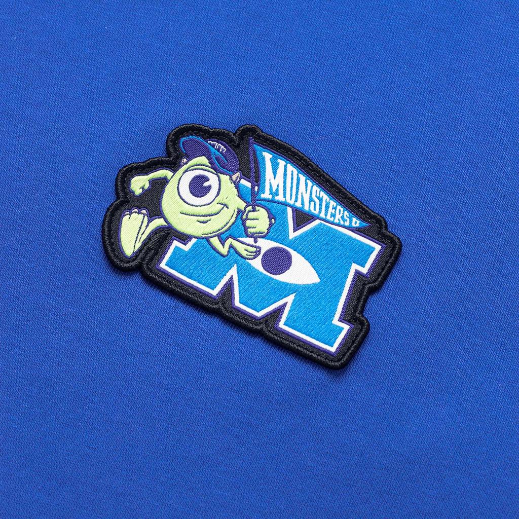 Li Ning X Disney Monsters University Collaboration Casual Loose Letter Pattern Round Neck Short Sleeve T-Shirt Unisex T-Shirt Light-Blue AHSU497-4