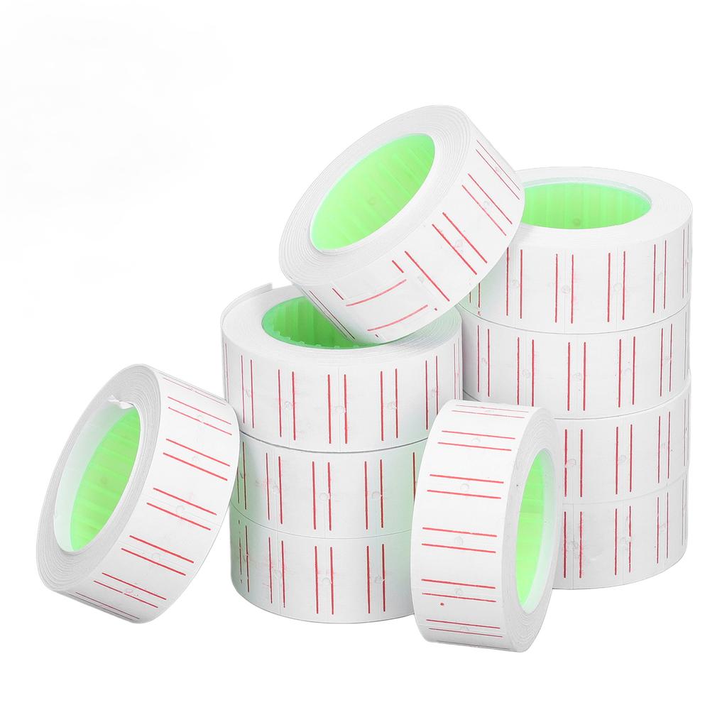 30 Rolls 15000Pcs Labels Price Stickers Single Row Tag Paper for MX5500 Gun Labeller 21x12mm