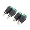 Audio Video RCA Male Plug & RCA Female Jack Screw Terminal Connector Block Adapter AV for CCTV Camera Speaker Wire Cable