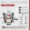 Christmas Snowman Pillowcase Square Bedroom Sofa Cushion Cover 100% Polyester Living Room Soft Cushion Pillowcase Home Decor