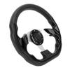 Car Steering Wheel 13in PU Stylish Look Impact Proof Enhanced Grip Easy Installation Racing Steering Wheel for Vehicle