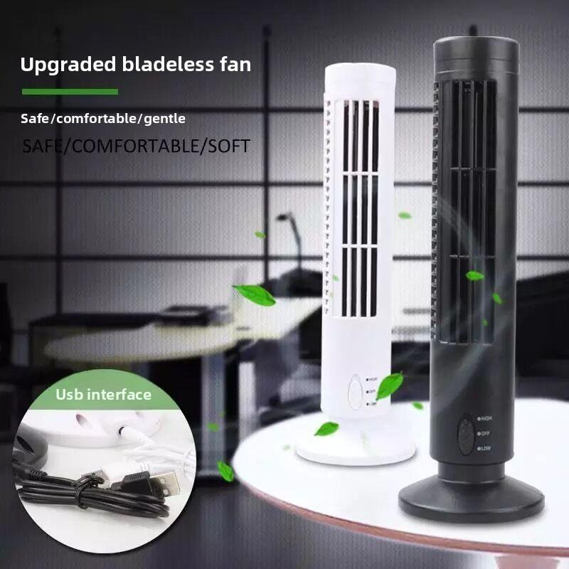 Mini-Turmventilator mit augenschonendem LED-Licht und Stromversorgung für Studenten