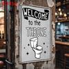 Funny Bathroom Aluminum Sign Vintage Rustic Farmhouse Wall Decor Plaque for Toilet Restroom Home Bar