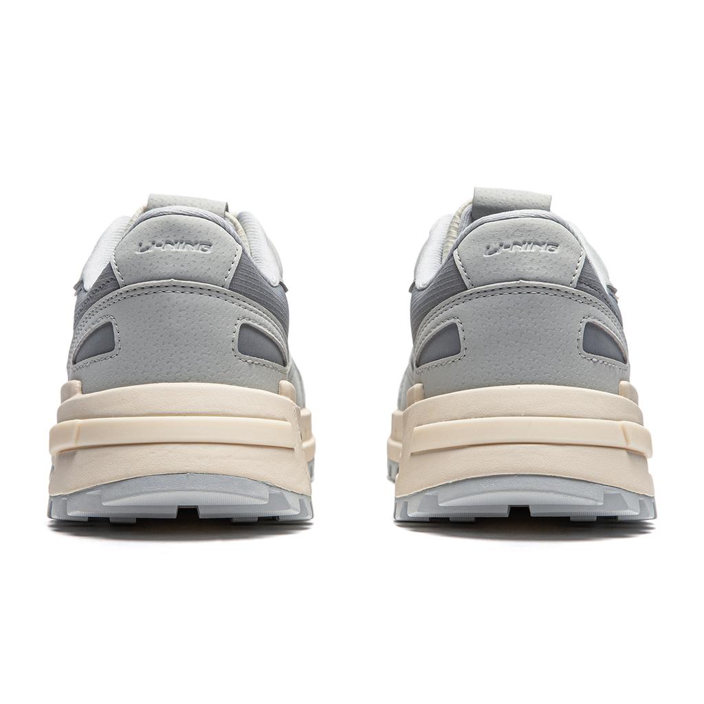 New LiNing ChengFeng Anti-Slip And Wear-Resistant Cushioning Height Increasing Low-Top Casual Shoes Women's Gray AGCU118-2