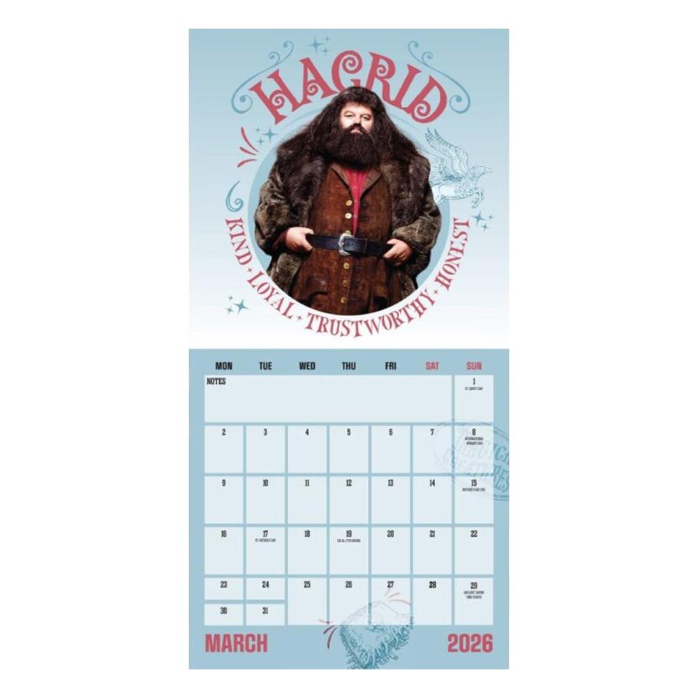 HARRY POTTER Calendar de perete pătrat 2026